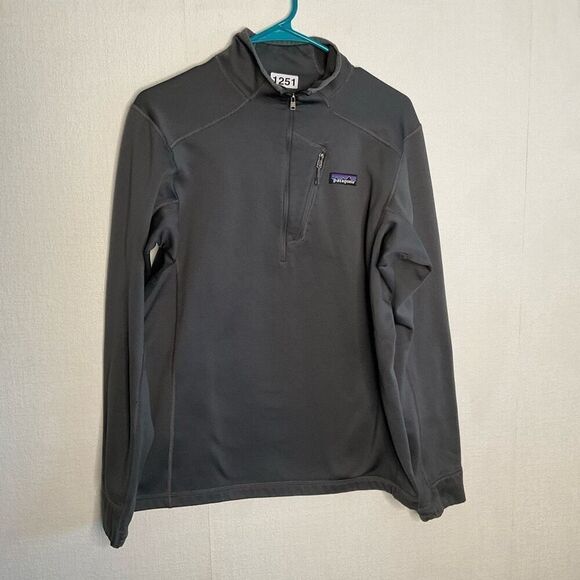 Patagonia Polartec Men’s Medium Cross trek 1/4 Zip Pullover Fleece Forge Grey - Picture 4 of 8